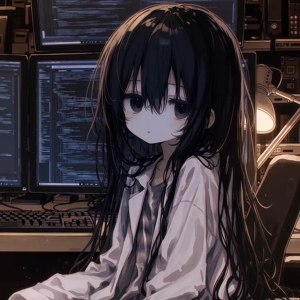 モニターの並ぶ机の前に座る一ノ瀬凜