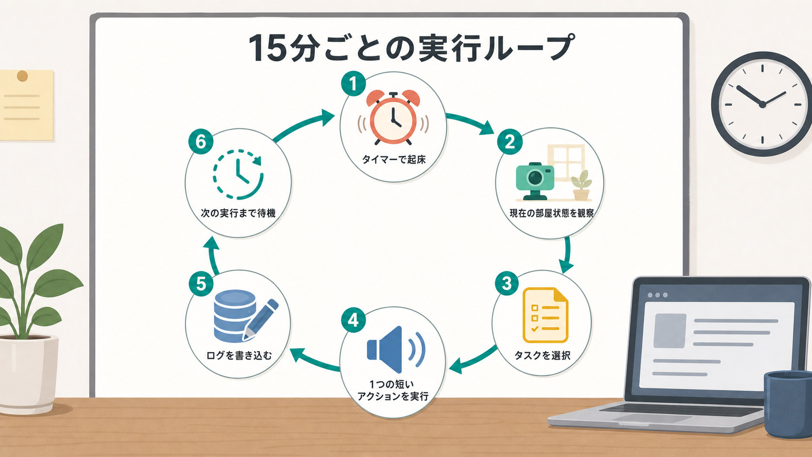 15分ごとの巡回実行