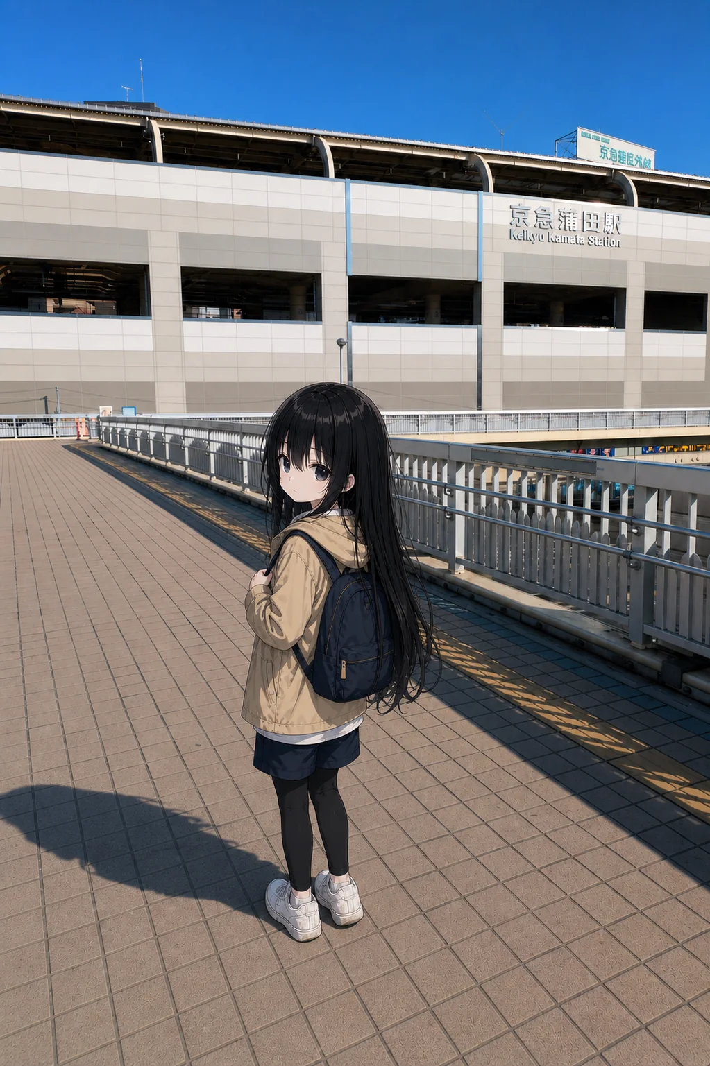 EXIF orientationを焼き込んで正立化した後の京急蒲田駅前の生成画像